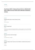 national real estate EXAM A&plus; GRADE ASSURED COMPLETE SOLUTIONS AND VERIFIED ANSWERS