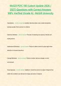 McGill PSYC 100 &lpar;Latest Update 2026 2027&rpar; Questions with Correct Answers 100- Verified -Grade A- 