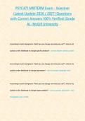 PSYC471 MIDTERM Exam - Koestner &lpar;Latest Update 2026 2027&rpar; Questions with Correct Answers 100 correct -grade a