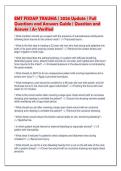 EMT FISDAP TRAUMA &vert; 2026 Update &vert; Full&NewLine;Questions and Answers Guide &vert; Question and&NewLine;Answer &vert; A&plus; Verified