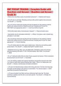 EMT FISDAP TRAUMA &vert; Complete Guide with&NewLine;Questions and Answers &vert; Question and Answer &vert;&NewLine;Grade A&plus;