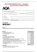AQA A-LEVEL BIOLOGY Paper 1  Combined &NewLine;Question Paper and Mark Scheme