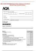 AQA A-LEVEL BUSINESS Paper 3 Paper 2 Business 2 Combined &NewLine;Question Paper and Mark Scheme