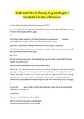 Florida Basic Recruit Training Program-Chapter 1 Introduction to Law Enforcement
