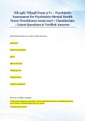 NR 548&sol; NR548 Exam 3 V1 &ndash; Psychiatric &NewLine;Assessment for Psychiatric-Mental Health &NewLine;Nurse Practitioner 2026&sol;2027 &vert; Chamberlain &NewLine;&vert; Latest Questions & Verified Answers