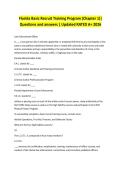 Florida Basic Recruit Training Program &lpar;Chapter 1&rpar;&vert; Questions and answers &vert; Updated RATED A&plus; 2026