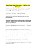 Auto Final Exam Questions and Correct Answers