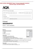 AQA A-LEVEL GEOGRAPHY Paper 1 Physical geography Combined &NewLine;Question Paper and Mark Scheme