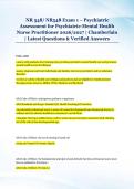 NR 548&sol; NR548 Exam 1 &ndash; Psychiatric &NewLine;Assessment for Psychiatric-Mental Health &NewLine;Nurse Practitioner 2026&sol;2027 &vert; Chamberlain &NewLine;&vert; Latest Questions & Verified Answers 