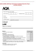 AQA A-LEVEL LAW Paper 3A Contract Combined Question Paper &NewLine;and Mark Scheme