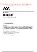 AQA A-LEVEL SOCIOLOGY Paper 1 Education with theory and methods &NewLine;&lpar;7192&sol;1&rpar; Combined Question Paper and Mark Scheme 