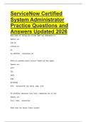 ServiceNow Certified System Administrator Practice Questions and Answers Updated 2026