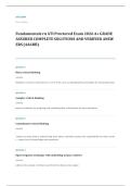 ATI RN fundamentals proctored EXAM A&plus; GRADE ASSURED COMPLETE SOLUTIONS AND VERIFIED ANSWERS