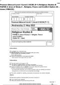 Pearson Edexcel Level 1&sol;Level 2 GCSE &lpar;9&ndash;1&rpar; Religious Studies B&NewLine;PAPER 2&colon; Area of Study 2 &ndash; Religion&comma; Peace and Conflict Option 2C &ndash;&NewLine;Islam &lpar;1RB0&sol;2C&rpar; 
