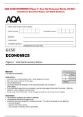 AQA GCSE ECONOMICS Paper 2 How the Economy Works &lpar;8136&sol;2&rpar; &NewLine;Combined Question Paper and Mark Scheme 