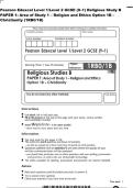 Pearson Edexcel Level 1&sol;Level 2 GCSE &lpar;9&ndash;1&rpar; Religious Study B&NewLine;PAPER 1&colon; Area of Study 1 &ndash; Religion and Ethics Option 1B &ndash;&NewLine;Christianity &lpar;1RB0&sol;1B&rpar;