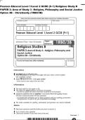 Pearson Edexcel Level 1&sol;Level 2 GCSE &lpar;9&ndash;1&rpar; Religious Study B&NewLine;PAPER 3&colon; Area of Study 3 &ndash;Religion&comma; Philosophy and Social Justice&NewLine;Option 3B &ndash; Christianity &lpar;1RB0&sol;3B&rpar; 
