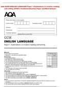AQA GCSE ENGLISH LANGUAGE Paper 1 Explorations in creative reading &NewLine;and writing &lpar;8700&sol;1&rpar; Combined Question Paper and Mark Scheme
