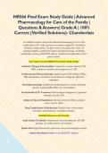 NR566 Final Exam Study Guide &vert; Advanced Pharmacology for Care of the Family &vert; Questions & Answers&vert; Grade A &vert; 100&percnt; Correct &lpar;Verified Solutions&rpar;- Chamberlain&NewLine;&NewLine;