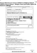 Pearson Edexcel Level 1&sol;Level 2 GCSE &lpar;9&ndash;1&rpar; Religious Study B&NewLine;PAPER 2&colon; Area of Study 2 &ndash; Religion&comma; Peace and Conflict Option 2E&colon;&NewLine;Hinduism &lpar;1RB0&sol;2E&rpar;&NewLine;