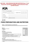AQA GCSE   FOOD PREPARATION AND NUTRITION Paper 1 Food &NewLine;Preparation and Nutrition &lpar;8585&sol;W&rpar; Combined Question Paper &NewLine;and Mark Scheme