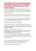 TPI FITNESS LEVEL 2 EXAM 2026 UPDATED QUESTIONS & ANSWERS &vert; 100&percnt; VERIFIED SOLUTIONS &vert; LATEST COMPLETE STUDY GUIDE TO PASS