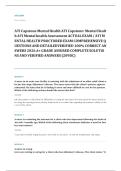 ATI mental health proctored EXAM A&plus; GRADE ASSURED COMPLETE SOLUTIONS AND VERIFIED ANSWERS