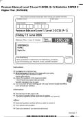 Pearson Edexcel Level 1&sol;Level 2 GCSE &lpar;9&ndash;1&rpar; Statistics PAPER 2&NewLine;Higher Tier &lpar;1ST0&sol;2H&rpar;