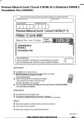 Pearson Edexcel Level 1&sol;Level 2 GCSE &lpar;9&ndash;1&rpar; Statistics PAPER 2&NewLine;Foundation Tier &lpar;1ST0&sol;2F&rpar; 