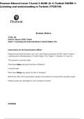earson Edexcel Level 1&sol;Level 2 GCSE &lpar;9&ndash;1&rpar; Turkish PAPER 1&colon;&NewLine;Listening and understanding in Turkish &lpar;1TUO&sol;1H&rpar;