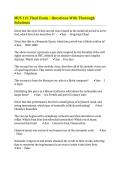 MUS 121 Final Exam &ndash; Questions With Thorough Solutions