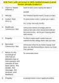 HCB Test 1 with all Correct & 100&percnt; Verified Answers &vert;Latest Version &vert;Already Graded A&plus;