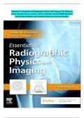 Test Bank for Essentials of Radiographic Physics and Imaging&comma; 3rd Edition by James Johnston&semi; Terri L&period; Fauber &vert; All 1-17 Chapters Covered With Questions And Verified Solutions With Detailed Rationales And Case Studies&period;