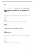 CFI FMVA EXAM A&plus; GRADE ASSURED COMPLETE SOLUTIONS AND VERIFIED ANSWERS