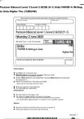Pearson Edexcel Level 1&sol;Level 2 GCSE &lpar;9&ndash;1&rpar; Urdu PAPER 4&colon; Writing&NewLine;in Urdu Higher Tier &lpar;1UR0&sol;4H&rpar;&NewLine;