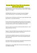 Elevator Mechanic Exam Review Questions and Correct Answers
