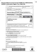Pearson Edexcel Level 1&sol;Level 2 GCSE &lpar;9&ndash;1&rpar; Mathematics&NewLine;PAPER 3 &lpar;Calculator&rpar; Higher Tier &lpar;1MA1&sol;3H&rpar;