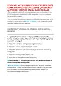 STUDENTS WITH DISABILITIES CST NYSTCE &lpar;060&rpar; EXAM 2026 UPDATED &vert; ACCURATE QUESTIONS & ANSWERS &vert; VERIFIED STUDY GUIDE TO PASS