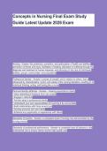 Concepts in Nursing Final Exam Study&NewLine;Guide Latest Update 2026 Exam