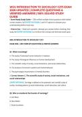 WGU INTRODUCTION TO SOCIOLOGY C273 EXAM 2026 UPDATED &vert; COMPLETE QUESTIONS & VERIFIED ANSWERS &vert; 100&percnt; SOLVED STUDY GUIDE