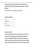 CALIFORNIA DEALER TEST EXAM &lpar;120 QUESTIONS&rpar; UP-TO-DATE ACTUAL EXAM&NewLine;QUESTIONS AND 100&percnt; ACCURATE SOLUTIONS &vert; VERIFIED ANSWERS - INSTANT PDF&NewLine;DOWNLOAD