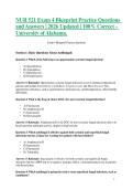 NUR 521 Exam 4 Blueprint Practice Questions and Answers &vert; 2026 Updated &vert; 100&percnt; Correct - University of Alabama&period;