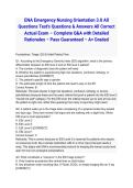 ENA Emergency Nursing Orientation 3&period;0 All Questions Test's Questions & Answers All Correct 2026&sol;2027 Actual Exam &ndash; Complete Q&A with Detailed Rationales &ndash; Pass Guaranteed &ndash; A&plus; Graded