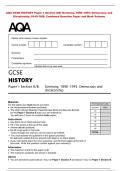 AQA GCSE HISTORY Paper 1 Section A&sol;B&colon; Germany&comma; 1890&ndash;1945&colon; Democracy and &NewLine;Dictatorship &lpar;8145&sol;1A&sol;B&rpar; Combined Question Paper and Mark Scheme