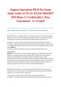 Support Operations PH II Pre Exam Study Guide ACTUAL EXAM 2026&sol;2027 &vert; SPO Phase 1 &vert; Verified Q&A &vert; Pass Guaranteed - A&plus; Graded