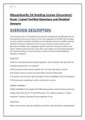 Massachusetts 2A Hoisting License &lpar;Excavators&rpar; &NewLine;Exam &vert; Latest Verified Questions and Detailed &NewLine;Answers 