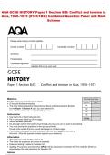 AQA GCSE HISTORY Paper 1 Section B&sol;D&colon; Conflict and tension in &NewLine;Asia&comma; 1950&ndash;1975 &lpar;8145&sol;1B&sol;D&rpar; Combined Question Paper and Mark &NewLine;Scheme