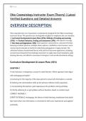 Ohio Cosmetology Instructor Exam &lpar;Theory&rpar; &vert; Latest Verified Questions and Detailed Answers 