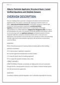 Alberta Pesticide Applicator Structural Exam &vert; Latest Verified Questions and Detailed Answers 