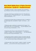 Basic Math Ability Exam A Relias Question&NewLine;and Answer &vert; Grade A&plus; &vert; Verified Answers